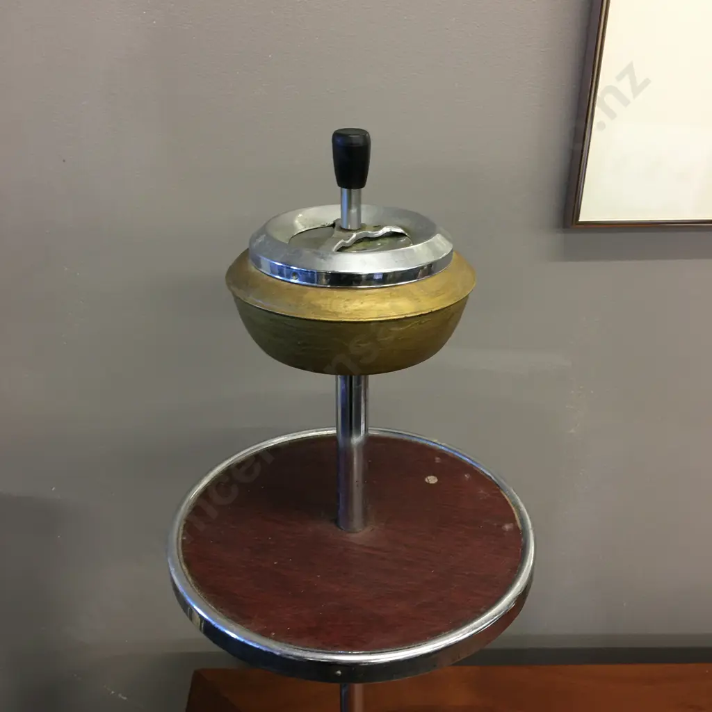 Vintage Standing Ashtray With Shelf H58cm. Image 1++
